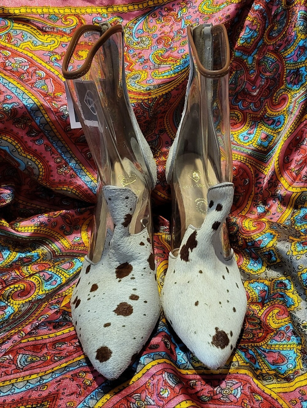 Alcalas Boots Leather Clear Heel Boots Women's Size 7 Nwt